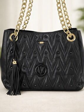 Valentino by Mario Valentino Stud Quilt Leather bag